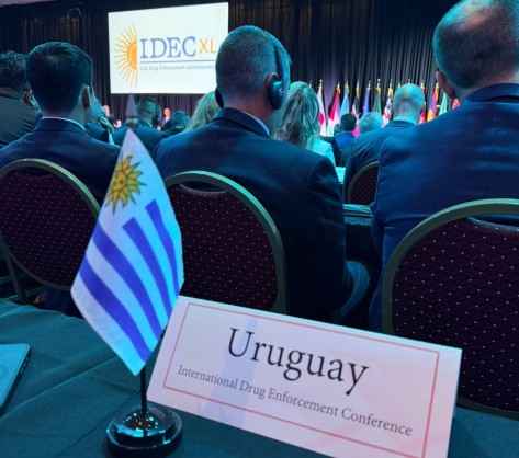Pablo Lotito y Robert Correa representaron a la Policía uruguaya en el foro de la DEA contra el narcotráfico